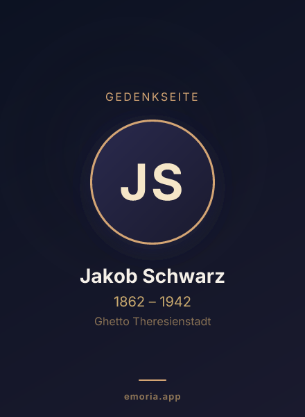 Gedenkportrait von Jakob Schwarz