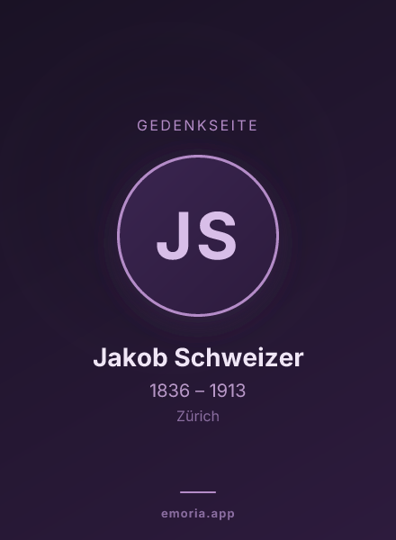 Gedenkportrait von Jakob Schweizer