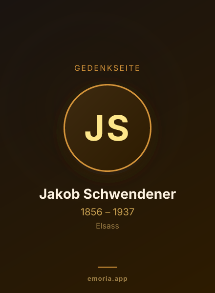 Gedenkportrait von Jakob Schwendener