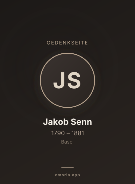 Gedenkportrait von Jakob Senn