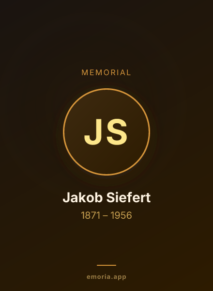 Memorial portrait of Jakob Siefert