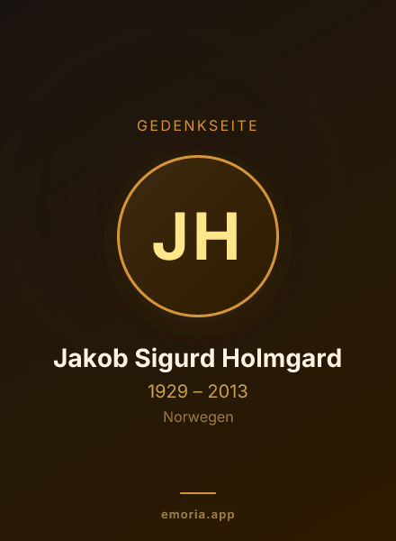 Gedenkportrait von Jakob Sigurd Holmgard