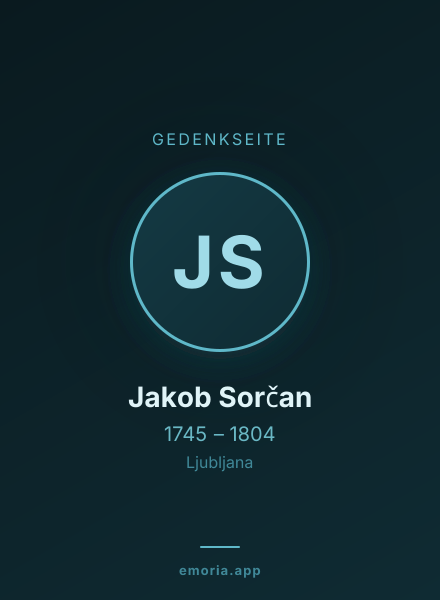 Gedenkportrait von Jakob Sorčan
