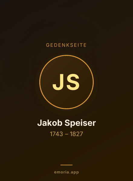 Gedenkportrait von Jakob Speiser