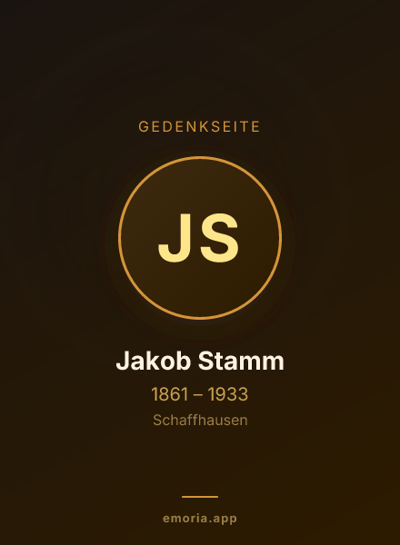 Gedenkportrait von Jakob Stamm