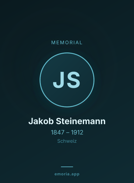 Memorial portrait of Jakob Steinemann