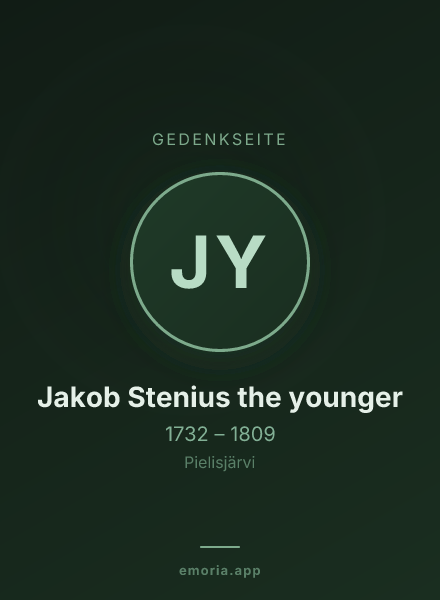Gedenkportrait von Jakob Stenius the younger