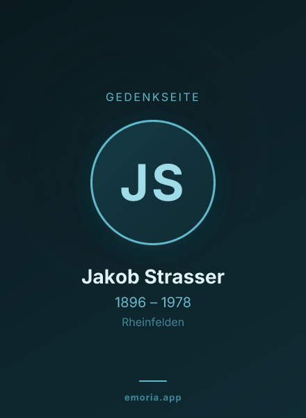 Gedenkportrait von Jakob Strasser
