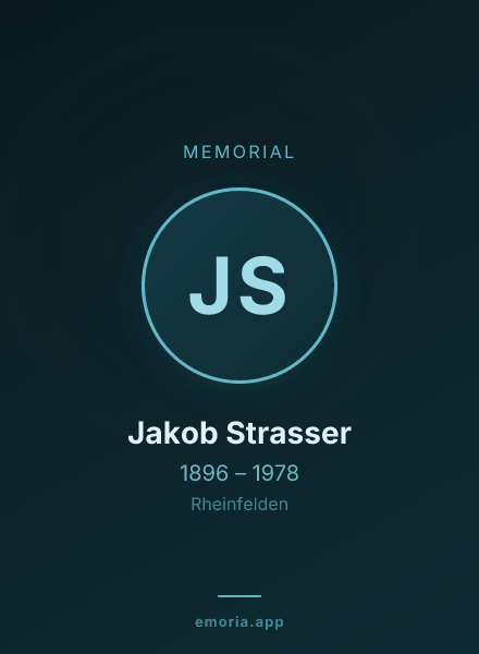 Memorial portrait of Jakob Strasser