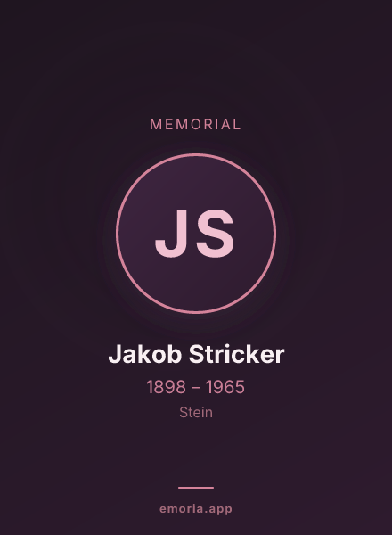 Memorial portrait of Jakob Stricker