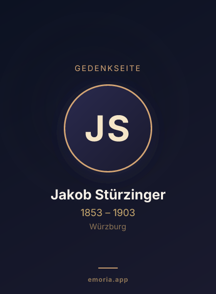 Gedenkportrait von Jakob Stürzinger