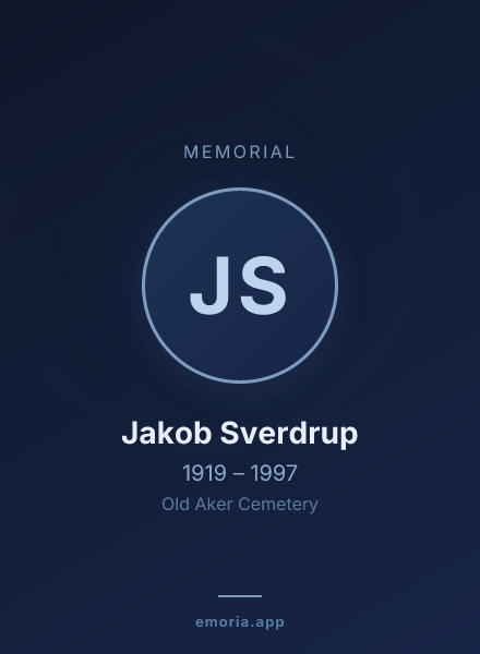 Memorial portrait of Jakob Sverdrup