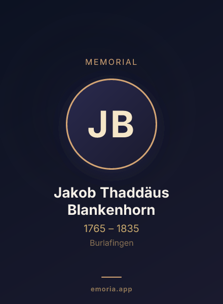 Memorial portrait of Jakob Thaddäus Blankenhorn