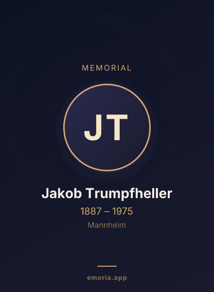 Memorial portrait of Jakob Trumpfheller