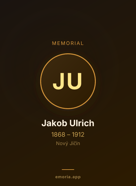 Memorial portrait of Jakob Ulrich