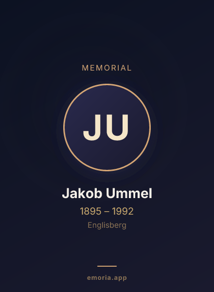Memorial portrait of Jakob Ummel