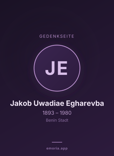 Gedenkportrait von Jakob Uwadiae Egharevba