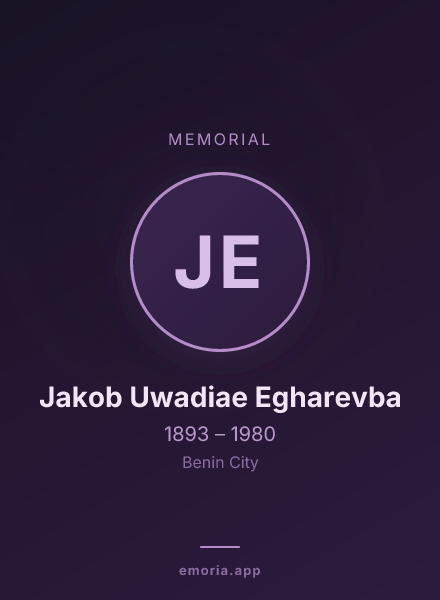 Memorial portrait of Jakob Uwadiae Egharevba