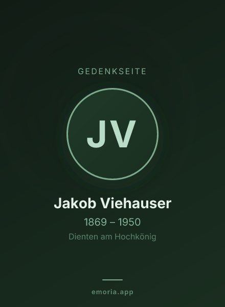 Gedenkportrait von Jakob Viehauser
