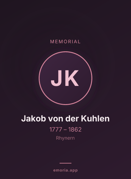Memorial portrait of Jakob von der Kuhlen