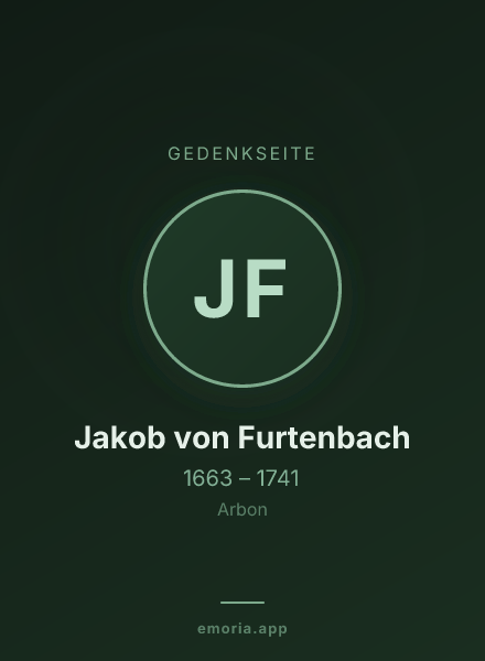 Gedenkportrait von Jakob von Furtenbach
