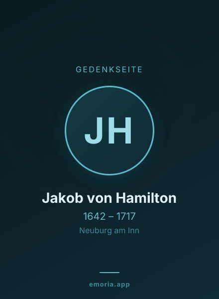 Gedenkportrait von Jakob von Hamilton