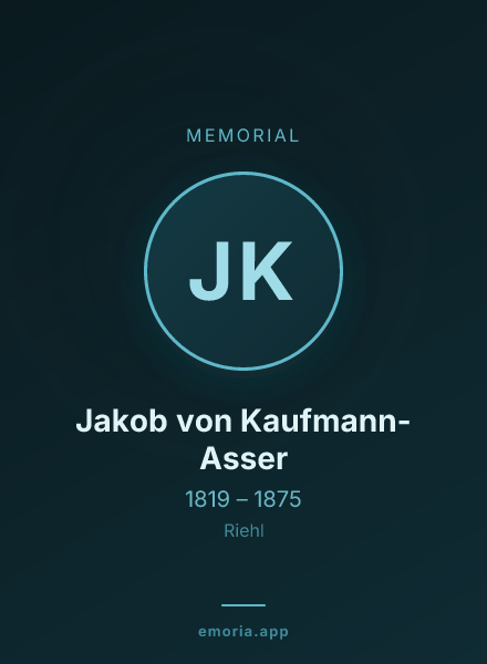 Memorial portrait of Jakob von Kaufmann-Asser