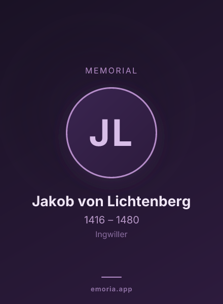 Memorial portrait of Jakob von Lichtenberg