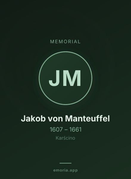 Memorial portrait of Jakob von Manteuffel