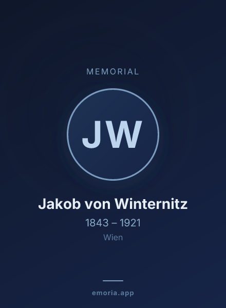 Memorial portrait of Jakob von Winternitz