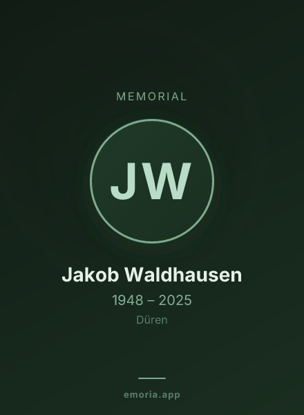 Memorial portrait of Jakob Waldhausen