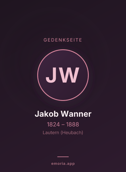 Gedenkportrait von Jakob Wanner