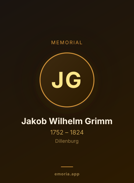 Memorial portrait of Jakob Wilhelm Grimm