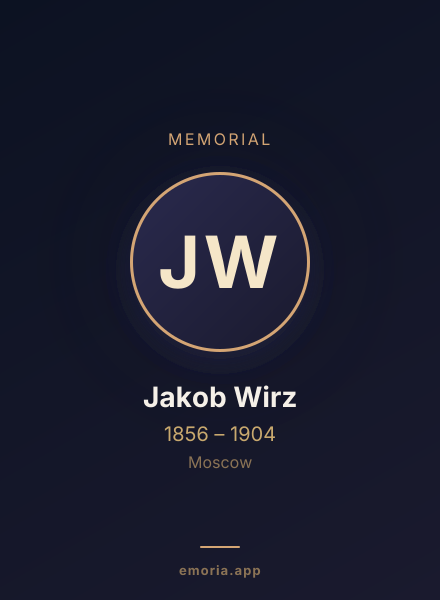 Memorial portrait of Jakob Wirz