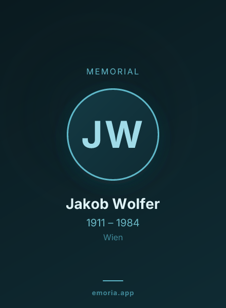Memorial portrait of Jakob Wolfer