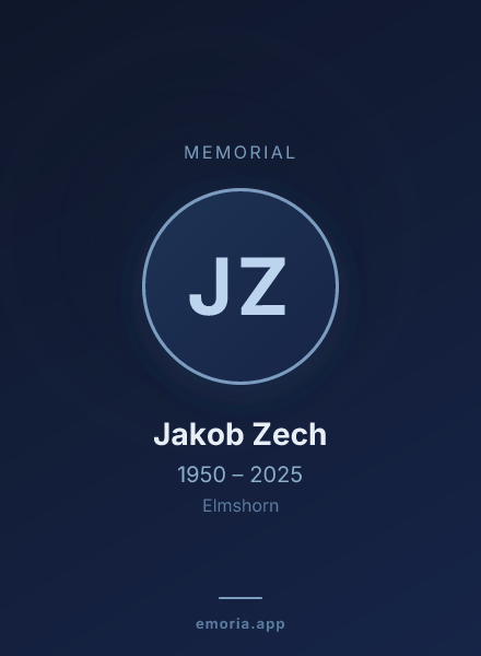 Memorial portrait of Jakob Zech