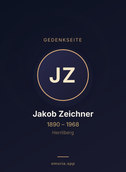 Gedenkportrait von Jakob Zeichner
