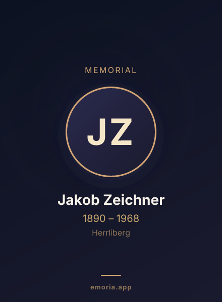 Memorial portrait of Jakob Zeichner