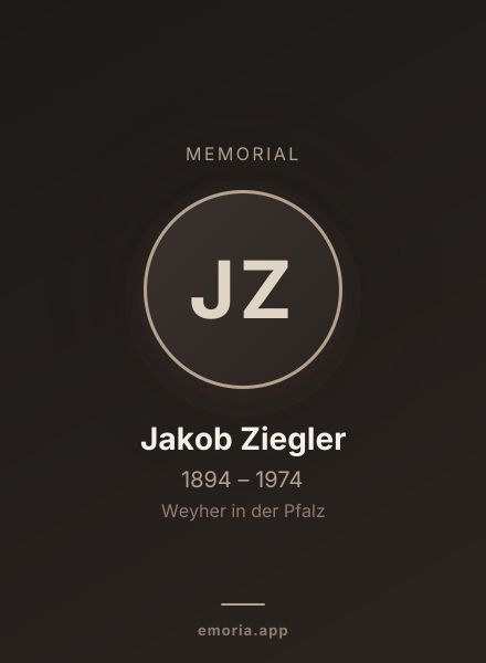 Memorial portrait of Jakob Ziegler