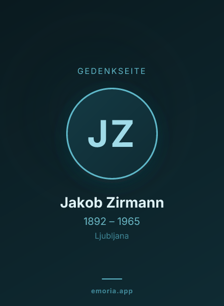 Gedenkportrait von Jakob Zirmann