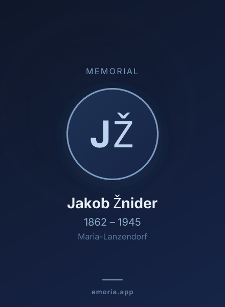 Memorial portrait of Jakob Žnider