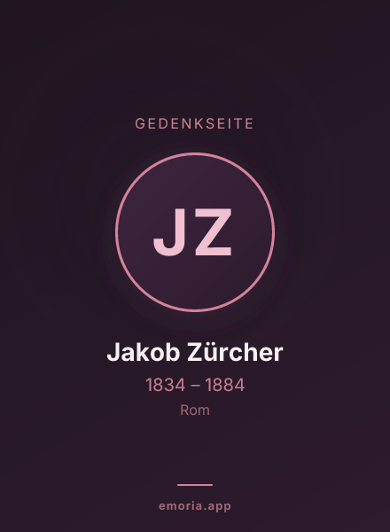 Gedenkportrait von Jakob Zürcher