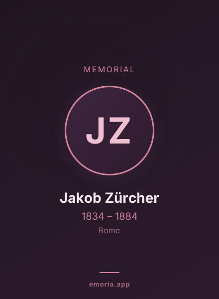 Memorial portrait of Jakob Zürcher