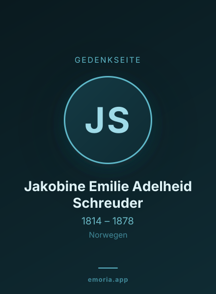 Gedenkportrait von Jakobine Emilie Adelheid Schreuder