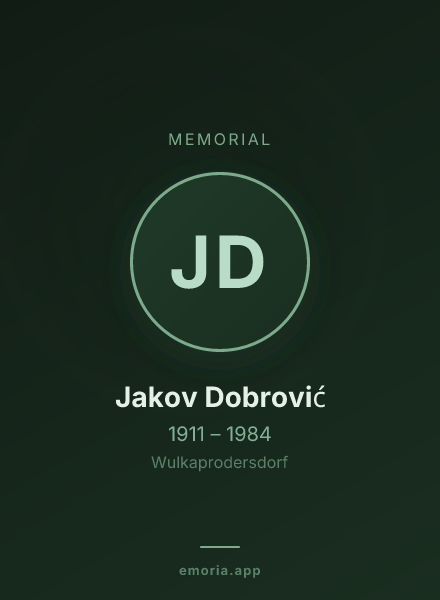 Memorial portrait of Jakov Dobrović