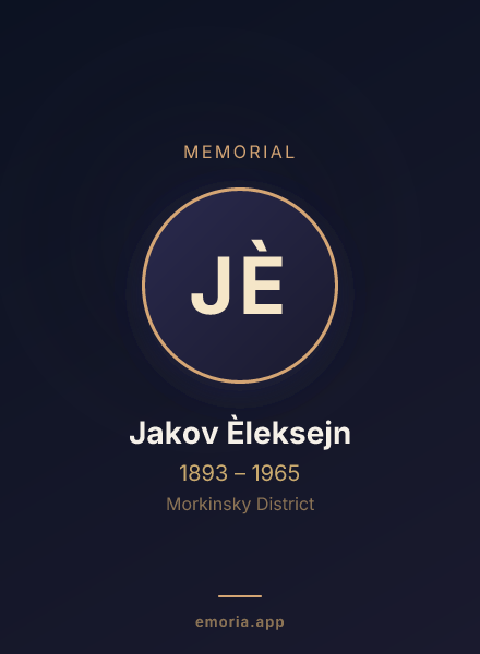 Memorial portrait of Jakov Èleksejn
