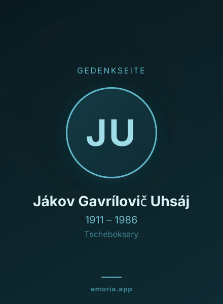 Gedenkportrait von Jákov Gavrílovič Uhsáj