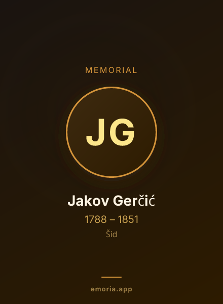 Memorial portrait of Jakov Gerčić