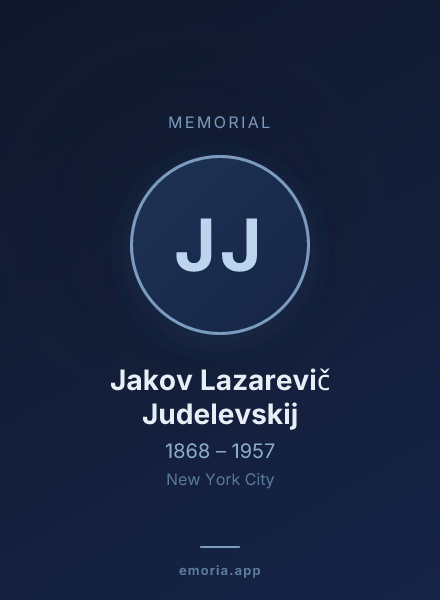 Memorial portrait of Jakov Lazarevič Judelevskij