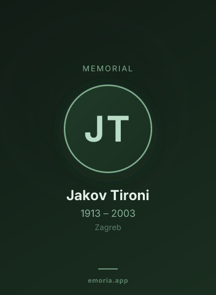 Memorial portrait of Jakov Tironi